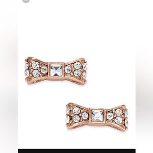 Kate Spade Rose Gold Crystal Bow Earrings
